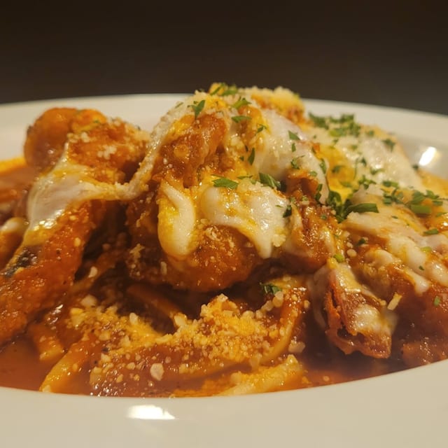 Shrimp Parmigiana Catering.