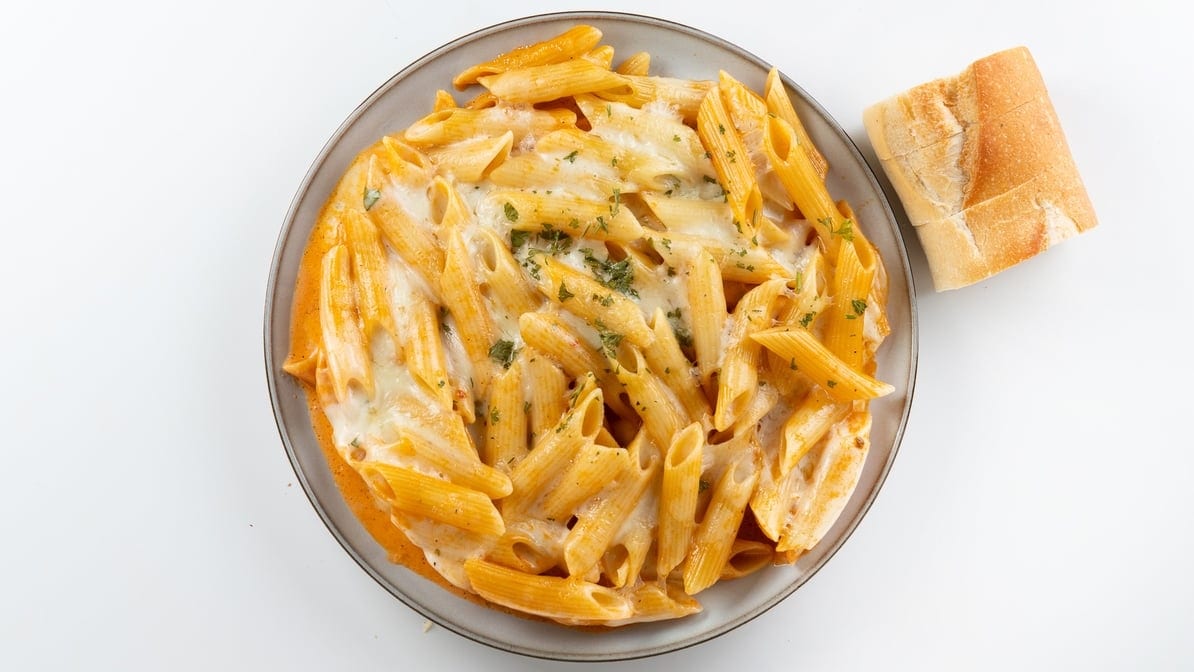 Baked Ziti Vodka Style.