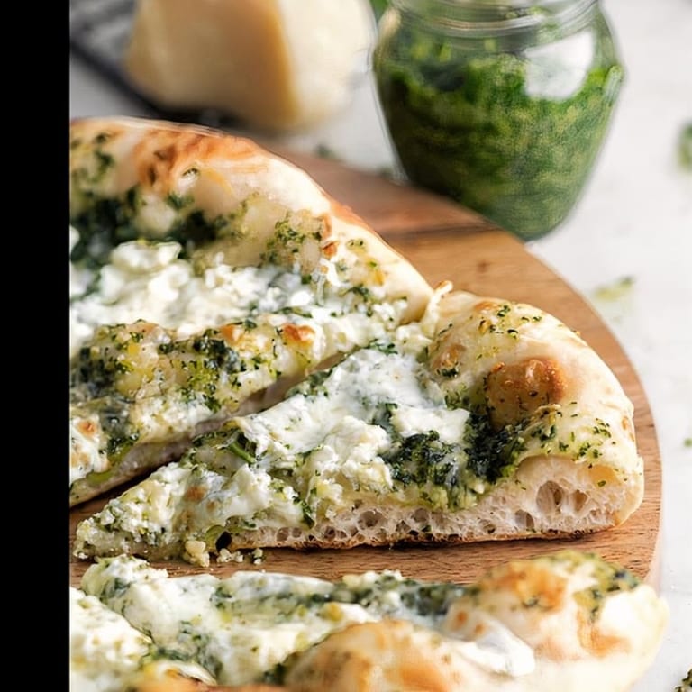Savor our pesto pizza