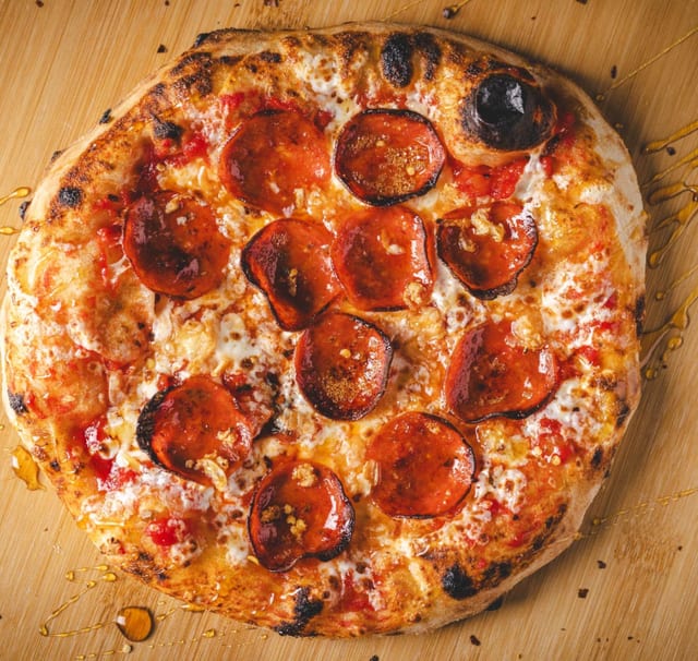 Angry Pepperoni Pizza.